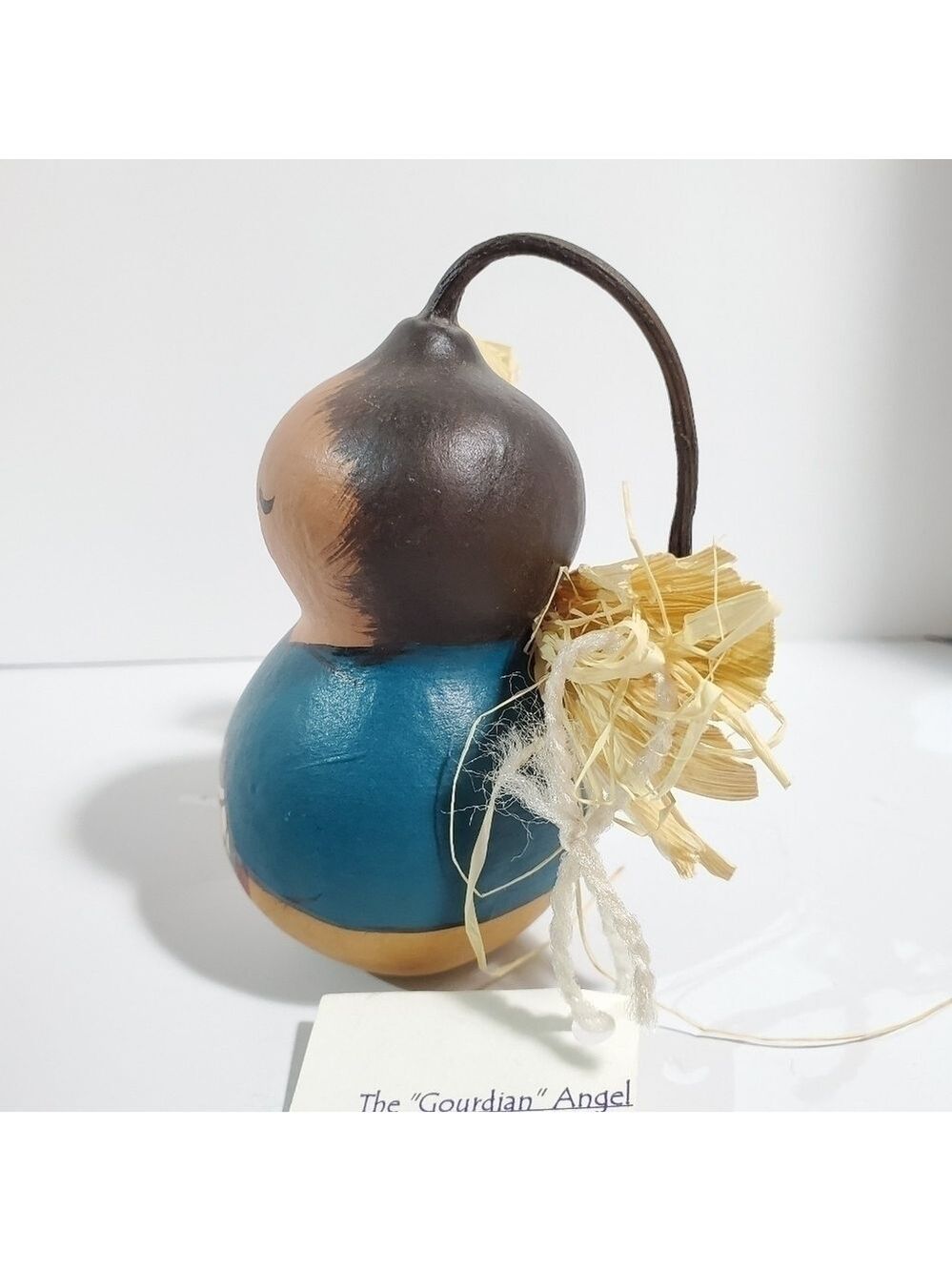 The "Gourdian" Angel Gourd Guardian handpainted signed Jm Smith - Picture 7 of 7